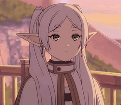 Cute Frieren Hands On Chin GIF
