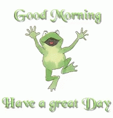 Cute Frog Doing Good Morning Dance GIF