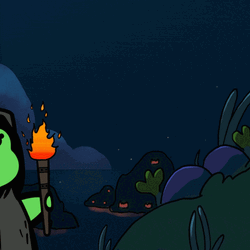 Cute Frog Starts Riot At Night GIF