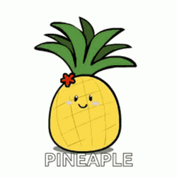 Cute Funny Pineapple Character GIF