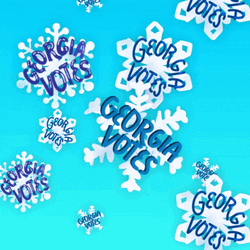Cute Georgia Votes Snowflakes GIF