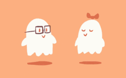 Cute Ghost Couple GIF