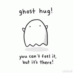 Cute Ghost Hug It's There GIF