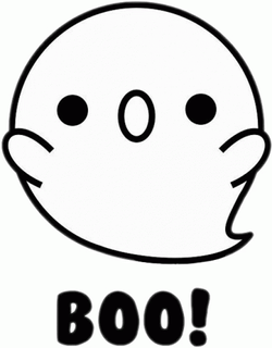 Cute Ghost Scaring Boo GIF