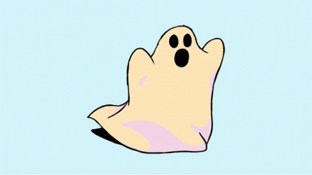 Cute Ghost Scaring Tripped GIF