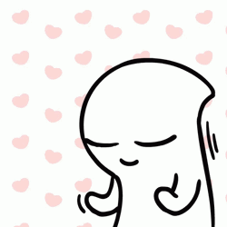 Cute Ghost Sticker Throwing Love Heart