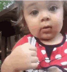 Cute Giggling Baby Eyebrows Raise  GIF