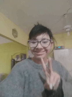 Cute Girl Peace Sign For Happy August GIF