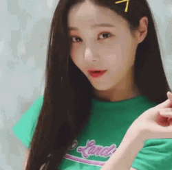 Cute Girl Yeon Woo Finger Heart GIF