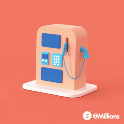 Cute Girlie Toy Car Gas Station GIF