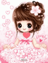 Cute Girly Anime Girl Smiling GIF