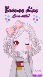 Cute Girly Girl Buenas Dias GIF