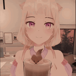 Cute Girly Girl Milktea Drink GIF