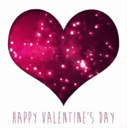 Cute Glittering Heart Happy Valentines Day GIF