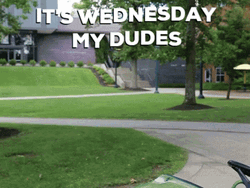 Cute Good Morning Wednesday Dino Cart GIF