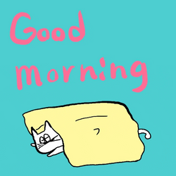 Cute Good Morning Wednesday Tucked In Cat GIF