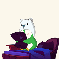 Cute Good Night Green Penguin Onesie GIF