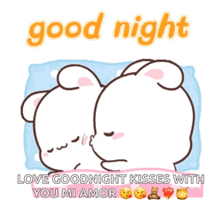 Cute Good Night Kisses With You GIF