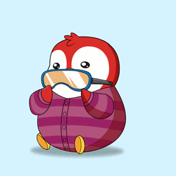 Cute Good Night Pudgy Penguin Slumbering GIF