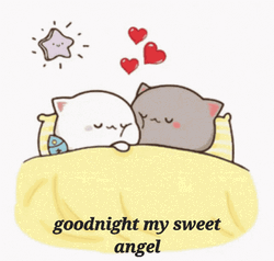 Cute Good Night Sweet Angel Peach Goma GIF