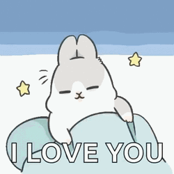 Cute Goodnight Love You Bunny GIF