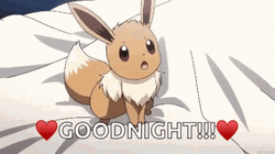 Cute Goodnight Pokemon Evee GIF