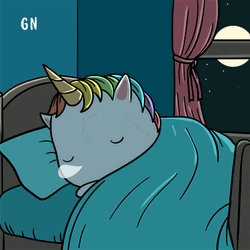 Cute Goodnight Sleepy Unicorn GIF