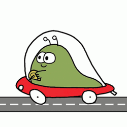 Cute Green Alien Car