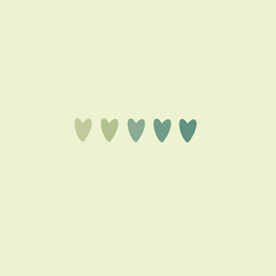 Cute Green Hearts