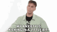 Cute Guy Anxiety Kicking Little Bit GIF