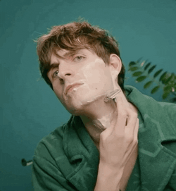 Cute Guy Clean Shaving GIF