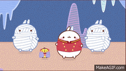 Cute Halloween Ghosts Dancing GIF