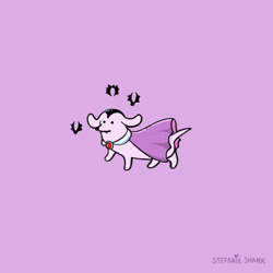 Cute Halloween Walking Dog Vampire GIF