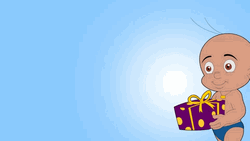 Cute Happy Birthday Baby Boy Sticker With Gift GIF
