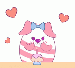 Cute Happy Birthday Sticker With Ribbon GIF