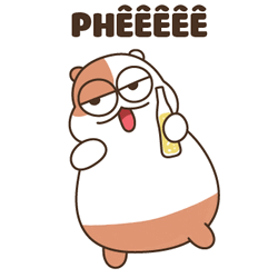 Cute Happy Drinking Hamster GIF