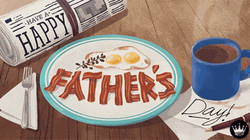 Cute Happy Fathers Day Bacon And Eggs GIF