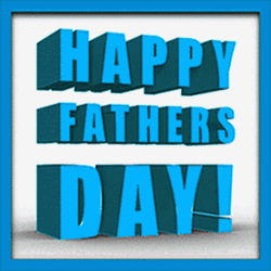 Cute Happy Fathers Day Flashing Changing Hue Design GIF
