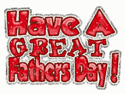 Cute Happy Fathers Day Glittery Red Text GIF