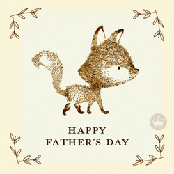 Cute Happy Fathers Day Walking Fox GIF