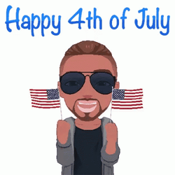 Cute Happy Fourth OF July Animation GIF