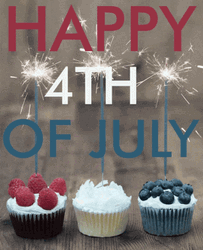 Cute Happy Fourth Of July Cupcakes GIF