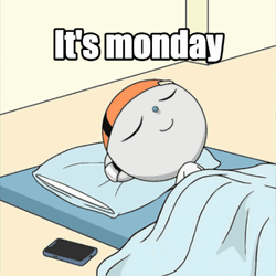 Cute Happy Monday Cartoon Boy Hip Thrust GIF