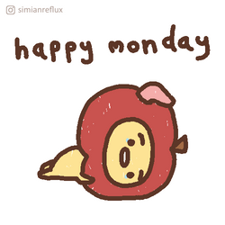 Cute Happy Monday Stout Apple Head GIF