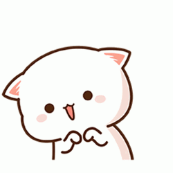 Cute Happy Peach Cat GIF