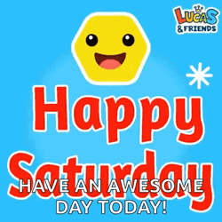 Cute Happy Saturday Hexagon Smiling GIF