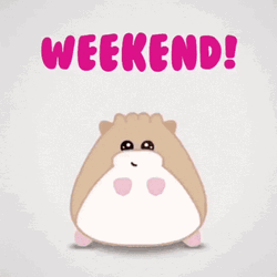 Cute Happy Saturday Jumping Hamster GIF