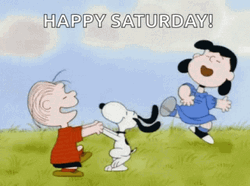 Cute Happy Saturday Snoopy Charlie Brown Lucy GIF