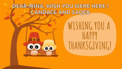 Cute Happy Thanksgiving Dear Irina  GIF