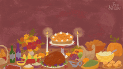 Cute Happy Thanksgiving Pumpkin Cake  GIF